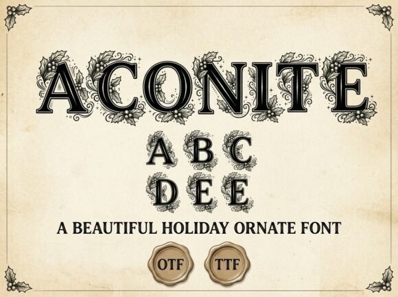Aconite: The Holiday Font for Elegant Design