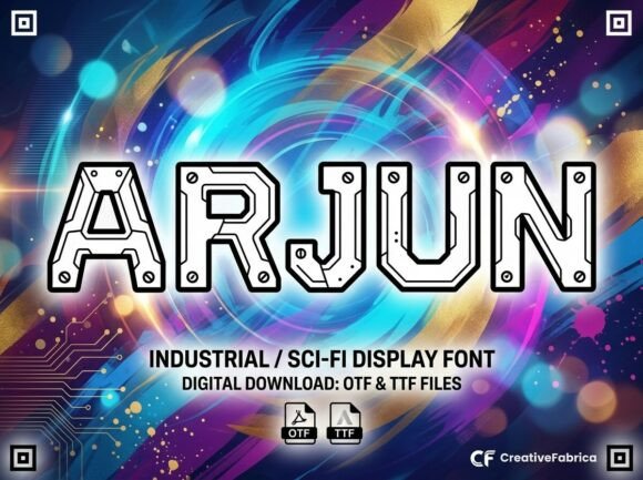 Blast Off Into a New Dimension with Arjun: A High-Tech Typeface