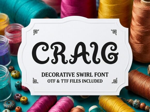 Craig: A Decorative Swirl Font for Whimsical Design